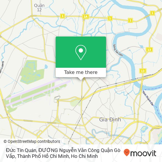 Đức Tín Quán, ĐƯỜNG Nguyễn Văn Công Quận Gò Vấp, Thành Phố Hồ Chí Minh map