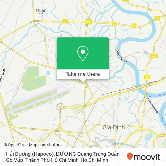 Hải Dương (Hapoco), ĐƯỜNG Quang Trung Quận Gò Vấp, Thành Phố Hồ Chí Minh map
