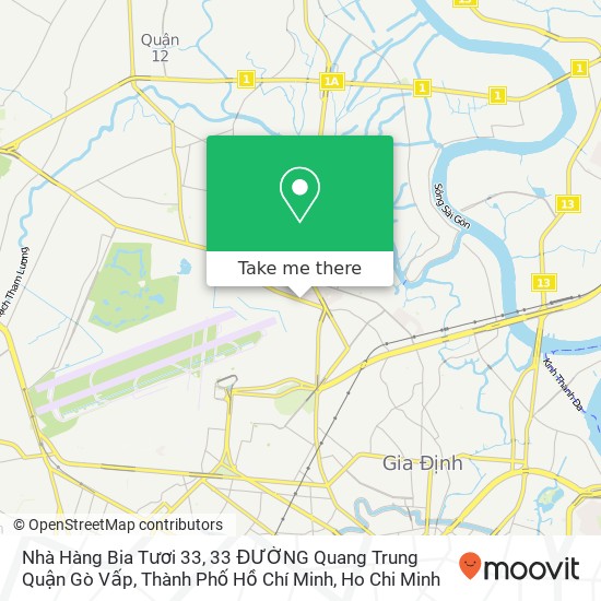 Nhà Hàng Bia Tươi 33, 33 ĐƯỜNG Quang Trung Quận Gò Vấp, Thành Phố Hồ Chí Minh map