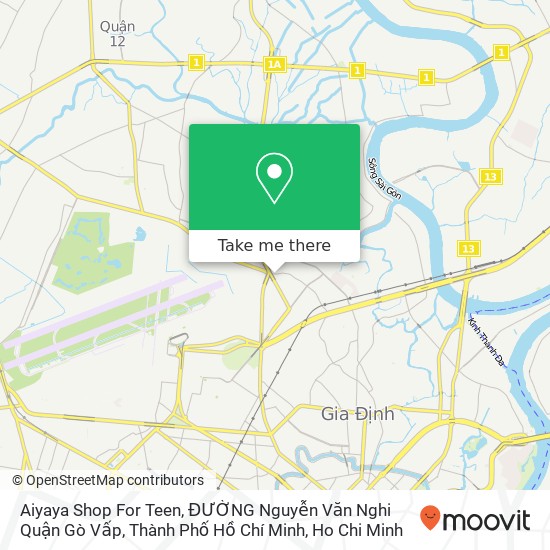 Aiyaya Shop For Teen, ĐƯỜNG Nguyễn Văn Nghi Quận Gò Vấp, Thành Phố Hồ Chí Minh map