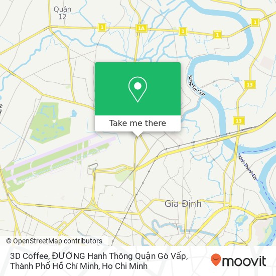 3D Coffee, ĐƯỜNG Hanh Thông Quận Gò Vấp, Thành Phố Hồ Chí Minh map