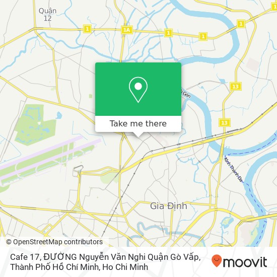 Cafe 17, ĐƯỜNG Nguyễn Văn Nghi Quận Gò Vấp, Thành Phố Hồ Chí Minh map