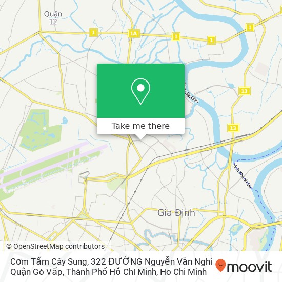 Cơm Tấm Cây Sung, 322 ĐƯỜNG Nguyễn Văn Nghi Quận Gò Vấp, Thành Phố Hồ Chí Minh map