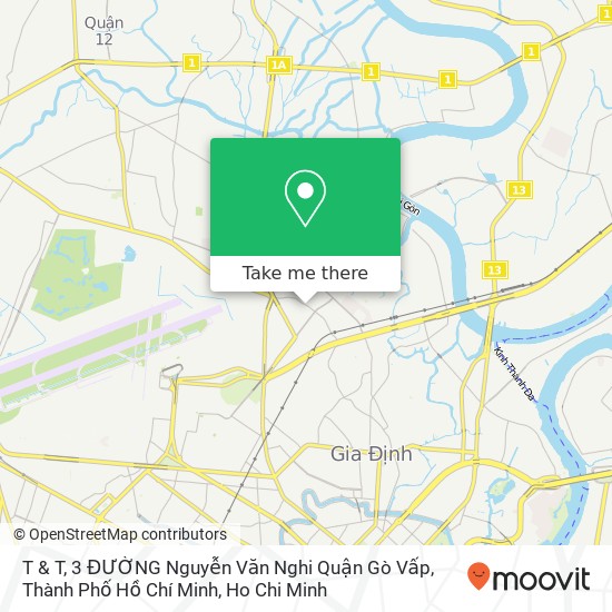 T & T, 3 ĐƯỜNG Nguyễn Văn Nghi Quận Gò Vấp, Thành Phố Hồ Chí Minh map