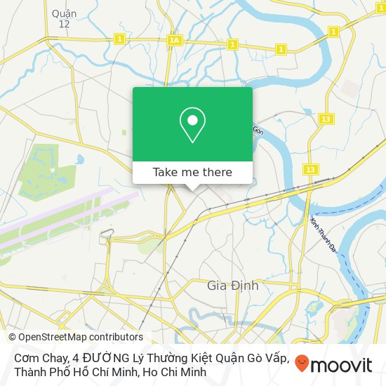 Cơm Chay, 4 ĐƯỜNG Lý Thường Kiệt Quận Gò Vấp, Thành Phố Hồ Chí Minh map