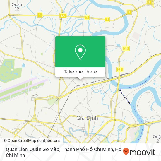 Quán Liên, Quận Gò Vấp, Thành Phố Hồ Chí Minh map