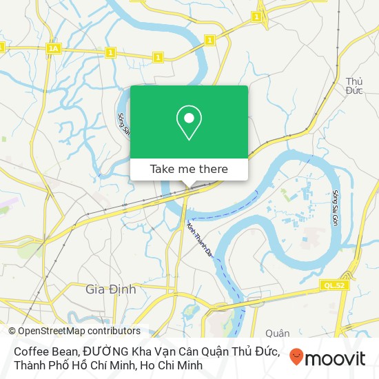 Coffee Bean, ĐƯỜNG Kha Vạn Cân Quận Thủ Đức, Thành Phố Hồ Chí Minh map