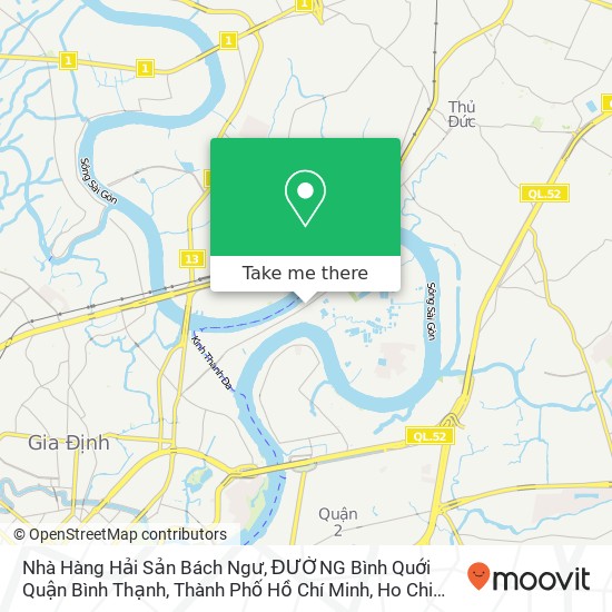 Nhà Hàng Hải Sản Bách Ngư, ĐƯỜNG Bình Quới Quận Bình Thạnh, Thành Phố Hồ Chí Minh map