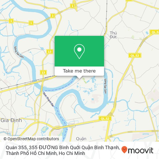 Quán 355, 355 ĐƯỜNG Bình Quới Quận Bình Thạnh, Thành Phố Hồ Chí Minh map