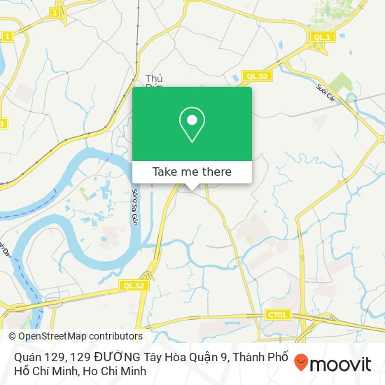 Quán 129, 129 ĐƯỜNG Tây Hòa Quận 9, Thành Phố Hồ Chí Minh map