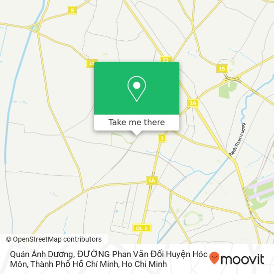 Quán Ánh Dương, ĐƯỜNG Phan Văn Đối Huyện Hóc Môn, Thành Phố Hồ Chí Minh map