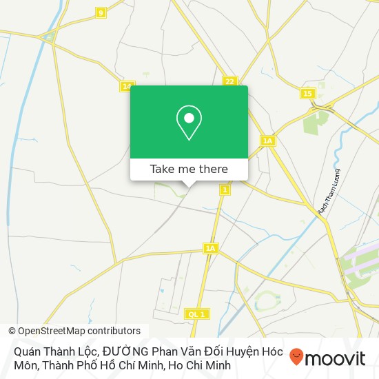 Quán Thành Lộc, ĐƯỜNG Phan Văn Đối Huyện Hóc Môn, Thành Phố Hồ Chí Minh map