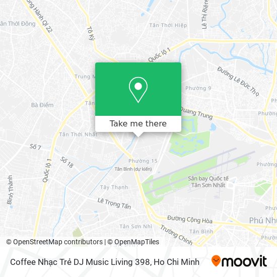 Coffee Nhạc Trẻ DJ Music Living 398 map