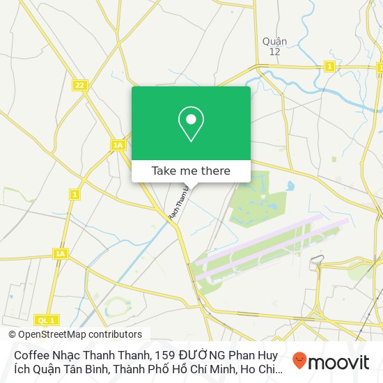 Coffee Nhạc Thanh Thanh, 159 ĐƯỜNG Phan Huy Ích Quận Tân Bình, Thành Phố Hồ Chí Minh map