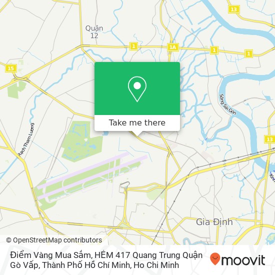 Điểm Vàng Mua Sắm, HẺM 417 Quang Trung Quận Gò Vấp, Thành Phố Hồ Chí Minh map