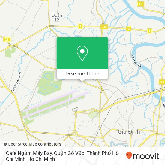 Cafe Ngắm Máy Bay, Quận Gò Vấp, Thành Phố Hồ Chí Minh map