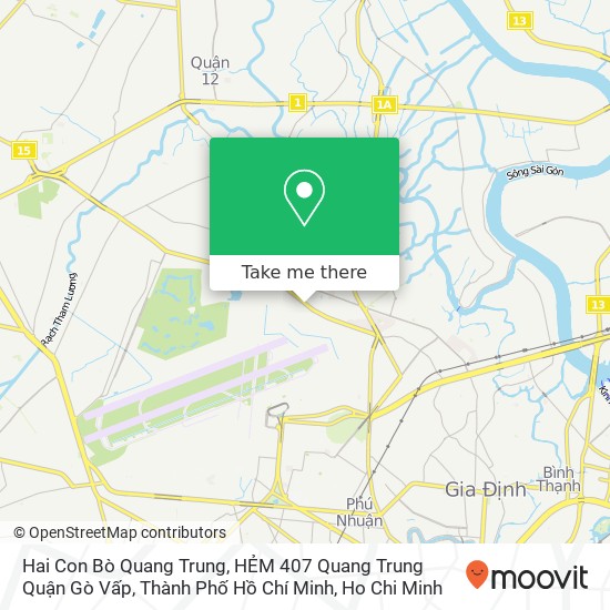 Hai Con Bò Quang Trung, HẺM 407 Quang Trung Quận Gò Vấp, Thành Phố Hồ Chí Minh map