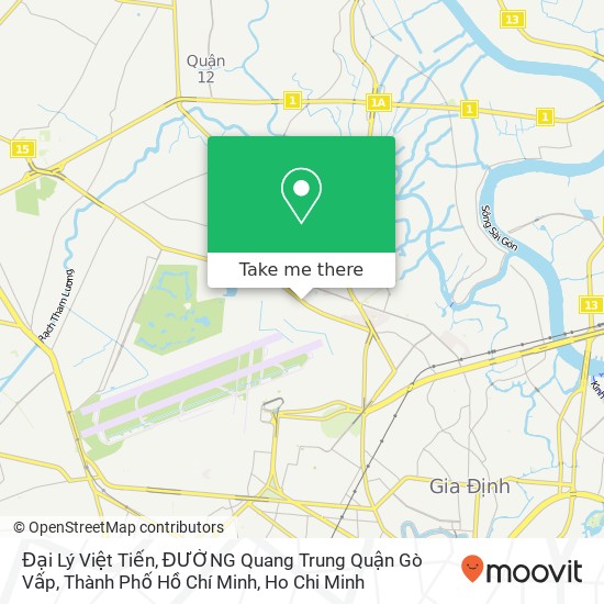 Đại Lý Việt Tiến, ĐƯỜNG Quang Trung Quận Gò Vấp, Thành Phố Hồ Chí Minh map