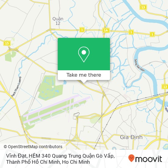 Vĩnh Đạt, HẺM 340 Quang Trung Quận Gò Vấp, Thành Phố Hồ Chí Minh map