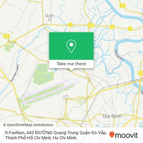 K-Fashion, 443 ĐƯỜNG Quang Trung Quận Gò Vấp, Thành Phố Hồ Chí Minh map