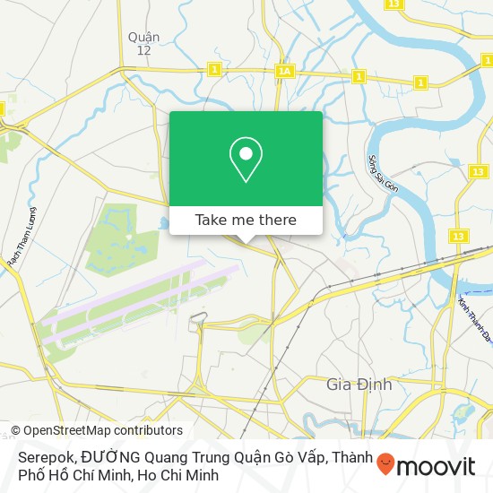 Serepok, ĐƯỜNG Quang Trung Quận Gò Vấp, Thành Phố Hồ Chí Minh map