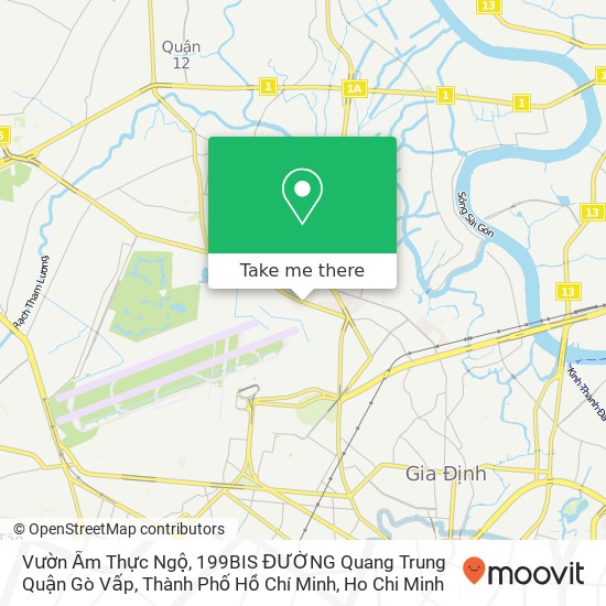 Vườn Ẩm Thực Ngộ, 199BIS ĐƯỜNG Quang Trung Quận Gò Vấp, Thành Phố Hồ Chí Minh map