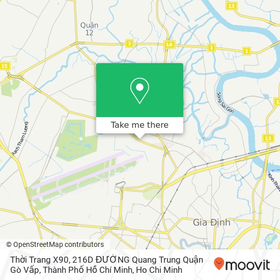 Thời Trang X90, 216D ĐƯỜNG Quang Trung Quận Gò Vấp, Thành Phố Hồ Chí Minh map