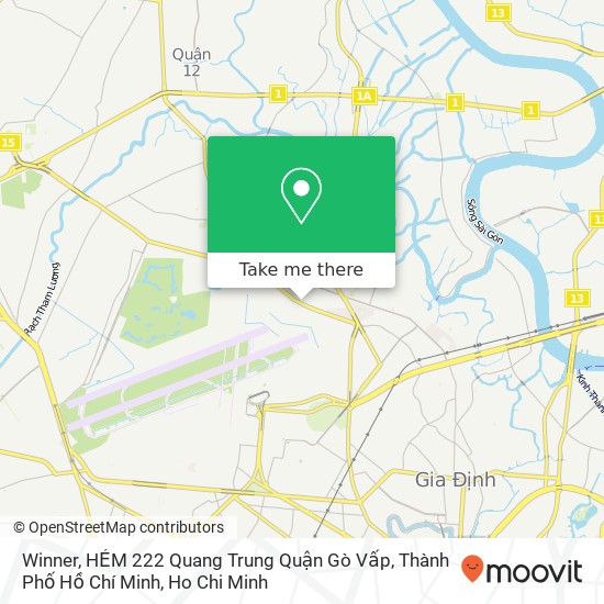 Winner, HẺM 222 Quang Trung Quận Gò Vấp, Thành Phố Hồ Chí Minh map