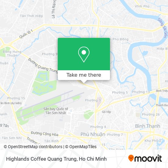 Highlands Coffee Quang Trung map