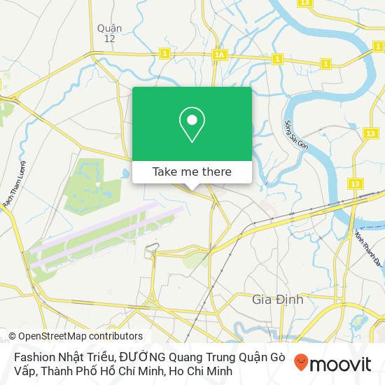 Fashion Nhật Triều, ĐƯỜNG Quang Trung Quận Gò Vấp, Thành Phố Hồ Chí Minh map