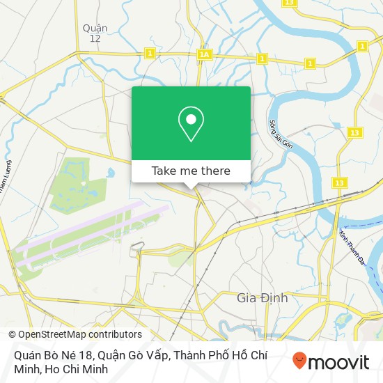 Quán Bò Né 18, Quận Gò Vấp, Thành Phố Hồ Chí Minh map