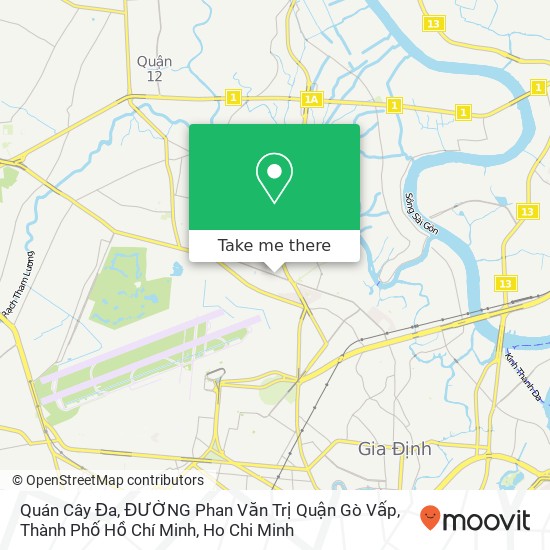 Quán Cây Đa, ĐƯỜNG Phan Văn Trị Quận Gò Vấp, Thành Phố Hồ Chí Minh map