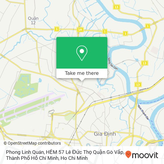 Phong Linh Quán, HẺM 57 Lê Đức Thọ Quận Gò Vấp, Thành Phố Hồ Chí Minh map