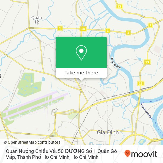 Quán Nướng Chiều Về, 50 ĐƯỜNG Số 1 Quận Gò Vấp, Thành Phố Hồ Chí Minh map