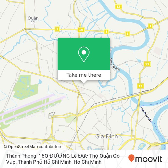 Thành Phong, 16Q ĐƯỜNG Lê Đức Thọ Quận Gò Vấp, Thành Phố Hồ Chí Minh map