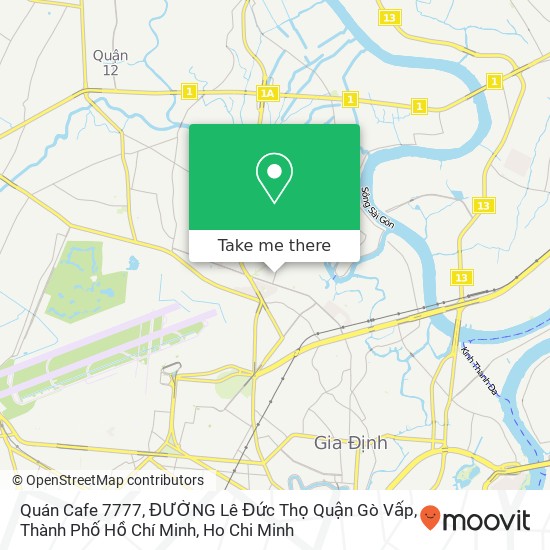 Quán Cafe 7777, ĐƯỜNG Lê Đức Thọ Quận Gò Vấp, Thành Phố Hồ Chí Minh map