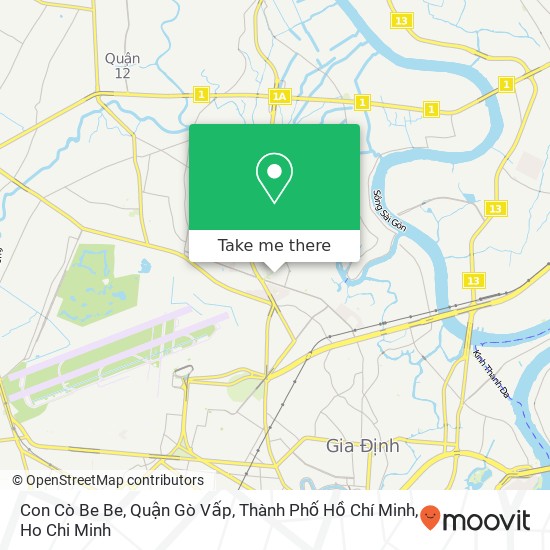 Con Cò Be Be, Quận Gò Vấp, Thành Phố Hồ Chí Minh map