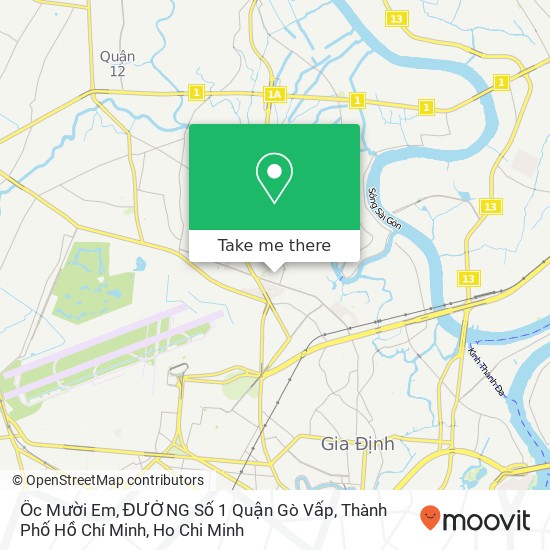 Ốc Mười Em, ĐƯỜNG Số 1 Quận Gò Vấp, Thành Phố Hồ Chí Minh map