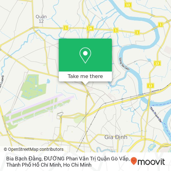 Bia Bạch Đằng, ĐƯỜNG Phan Văn Trị Quận Gò Vấp, Thành Phố Hồ Chí Minh map