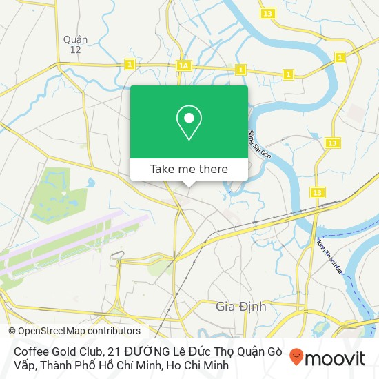 Coffee Gold Club, 21 ĐƯỜNG Lê Đức Thọ Quận Gò Vấp, Thành Phố Hồ Chí Minh map