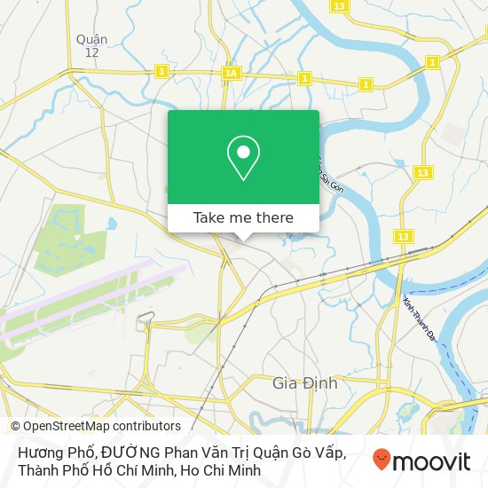 Hương Phố, ĐƯỜNG Phan Văn Trị Quận Gò Vấp, Thành Phố Hồ Chí Minh map