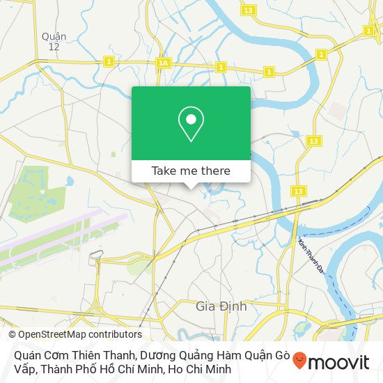 Quán Cơm Thiên Thanh, Dương Quảng Hàm Quận Gò Vấp, Thành Phố Hồ Chí Minh map