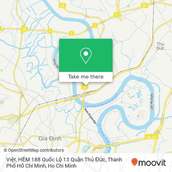 Việt, HẺM 188 Quốc Lộ 13 Quận Thủ Đức, Thành Phố Hồ Chí Minh map