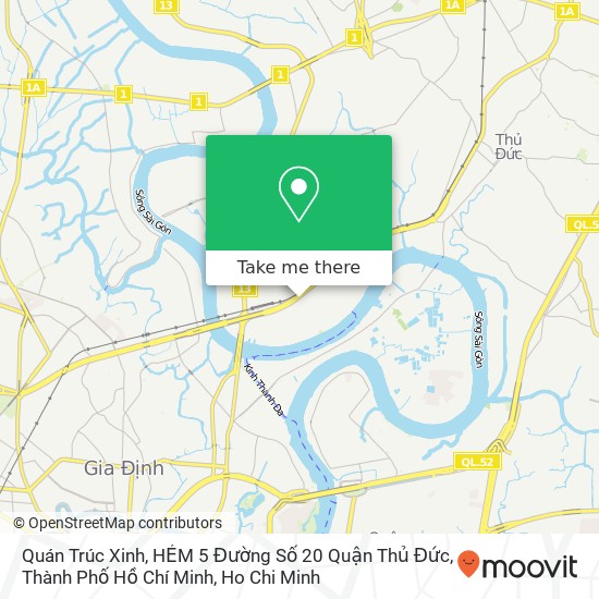 Quán Trúc Xinh, HẺM 5 Đường Số 20 Quận Thủ Đức, Thành Phố Hồ Chí Minh map