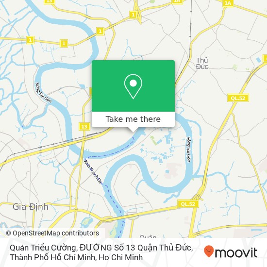 Quán Triều Cường, ĐƯỜNG Số 13 Quận Thủ Đức, Thành Phố Hồ Chí Minh map