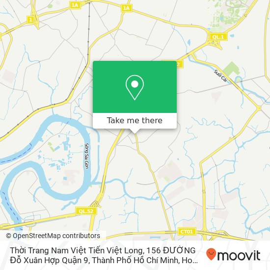 Thời Trang Nam Việt Tiến Việt Long, 156 ĐƯỜNG Đỗ Xuân Hợp Quận 9, Thành Phố Hồ Chí Minh map