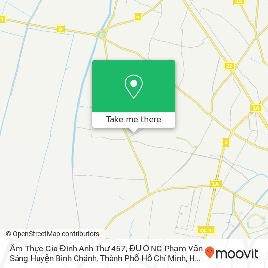 Ẩm Thực Gia Đình Anh Thư 457, ĐƯỜNG Phạm Văn Sáng Huyện Bình Chánh, Thành Phố Hồ Chí Minh map