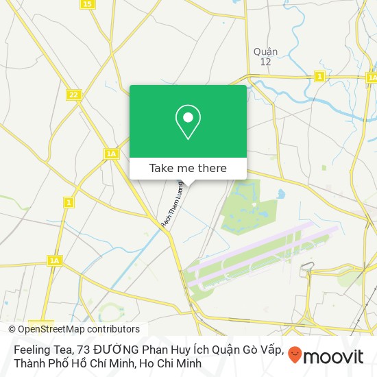 Feeling Tea, 73 ĐƯỜNG Phan Huy Ích Quận Gò Vấp, Thành Phố Hồ Chí Minh map