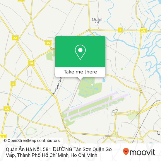 Quán Ăn Hà Nội, 581 ĐƯỜNG Tân Sơn Quận Gò Vấp, Thành Phố Hồ Chí Minh map
