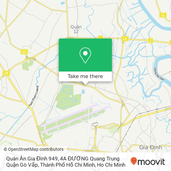 Quán Ăn Gia Đình 949, 4A ĐƯỜNG Quang Trung Quận Gò Vấp, Thành Phố Hồ Chí Minh map